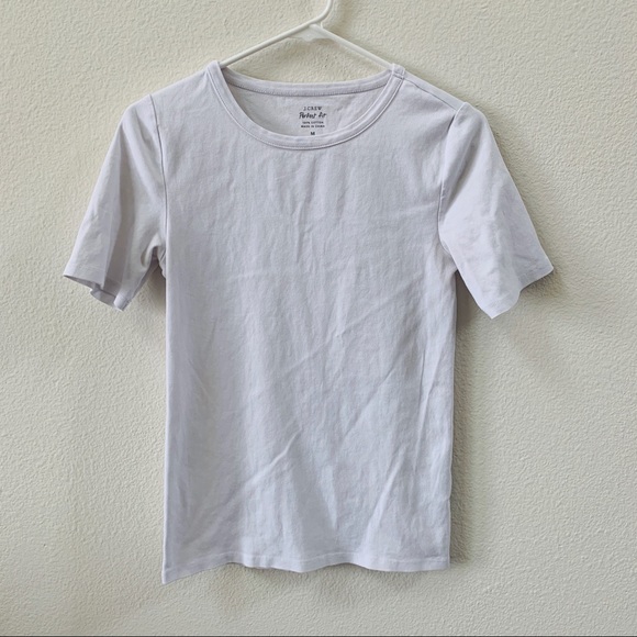 J. Crew Tops - J. Crew Perfect Fit White Short Sleeve T Shirt